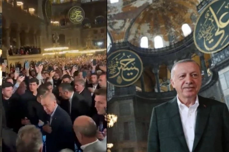 Cumhurbaşkanı Erdoğan seçim programını Ayasofya'da tamamladı