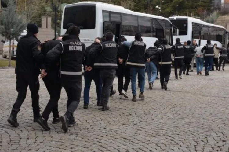 Elazığ'da suç örgütüne operasyon: 20 kişi tutuklandı
