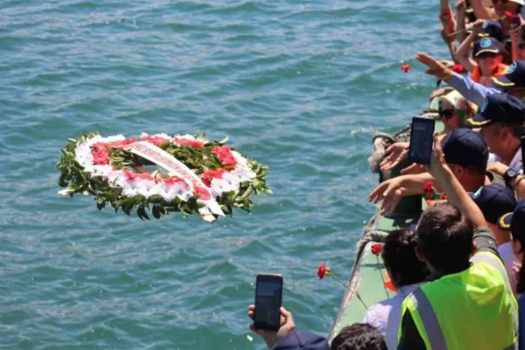 Giresun’da Denizcilik ve Kabotaj Bayramında 102 yıl önce batan gemideki şehitler anıldı