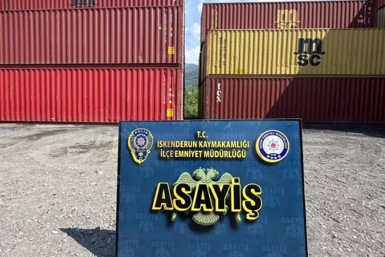 İskenderun'da iş yerinden 6 yük konteyneri çalan 3 şahıs tutuklandı