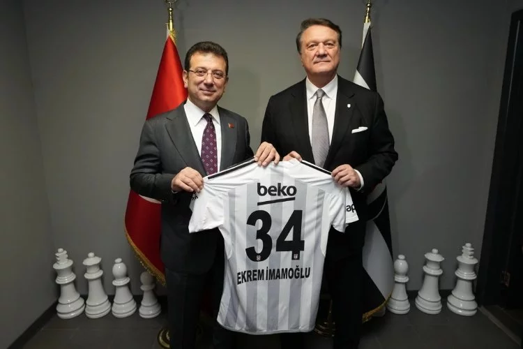 İstanbul Büyükşehir Belediye Başkanı İmamoğlu, Beşiktaş JK Başkanı Arat'ı ziyaret etti
