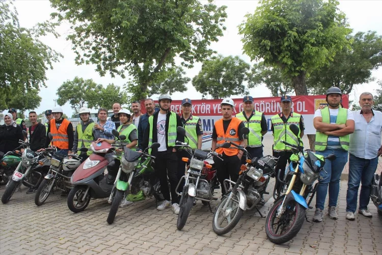 İZMİR - Ödemiş'te jandarma ekipleri motosiklet sürücü adaylarını bilgilendirdi