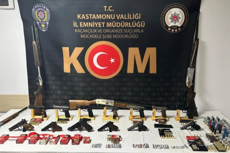 Kastamonu'da silah kaçakçılarına darbe, 28 kişi gözaltında