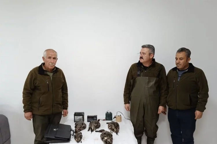Kayseri'de yasa dışı av yapan 8 kişiye ceza