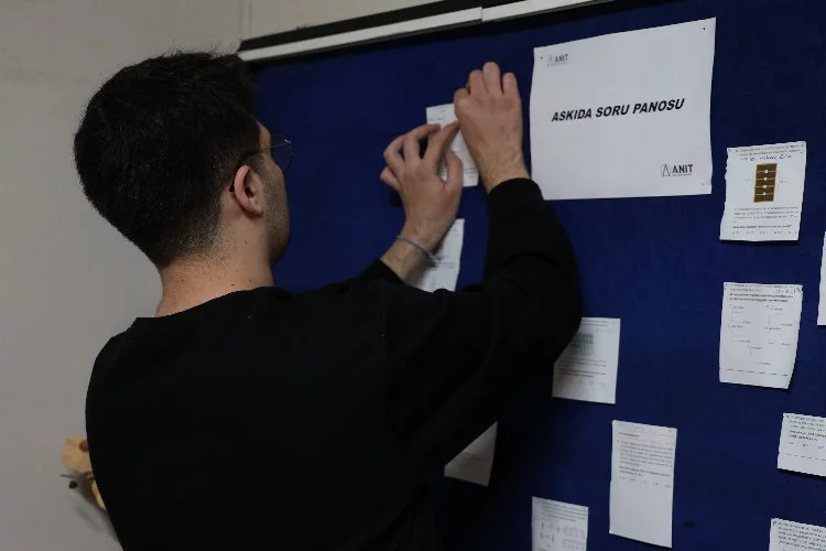 Konya'da öğrenciler için 'Askıda Soru Pano' uygulamasını başlattı