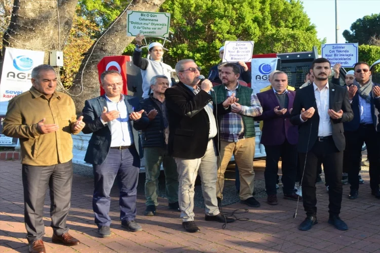 Manavgat'ta İsveç’te Kur’an-ı Kerim’in yakılması protesto edildi