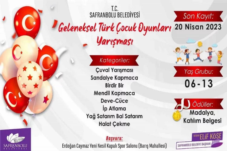 Safranbolu’da "Geleneksel Türk Çocuk Oyunları" yarışması yapılacak