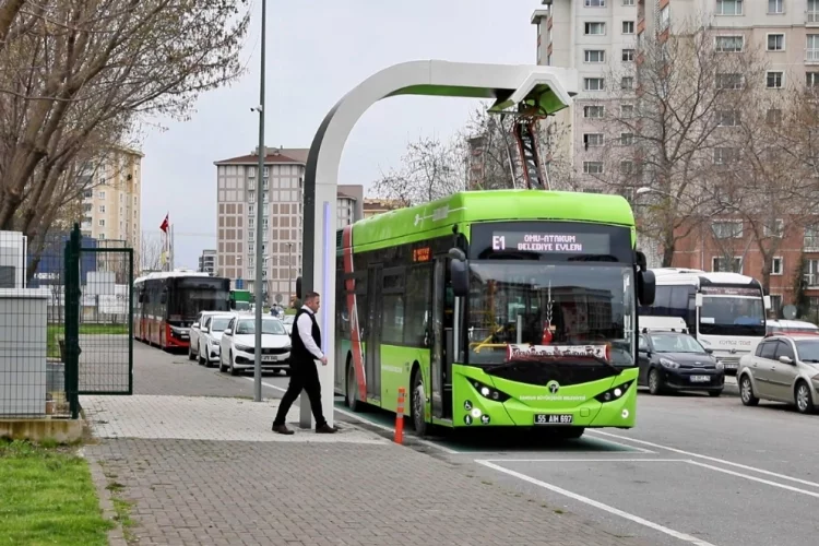 Samsun'da elektrikli otobüsler 6 ayda 612 ton karbondioksit salınımını engelledi